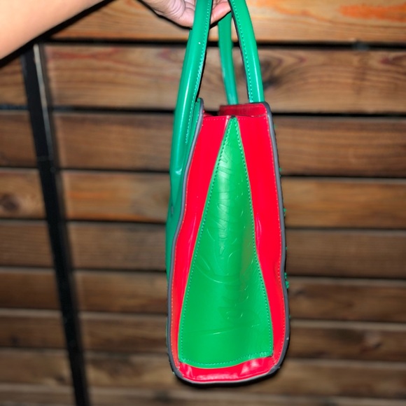 Green/Red or Purple/Red Studded Tote - Picture 5 of 15